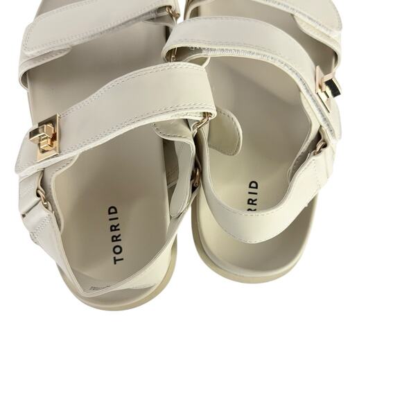 Torrid Ivory Chunky Strap Sandal Women’s Size 11 WW - Picture 7 of 10